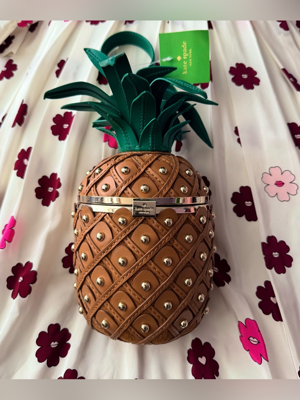 NWT Kate Spade By the Pool 3d Pineapple Clutch